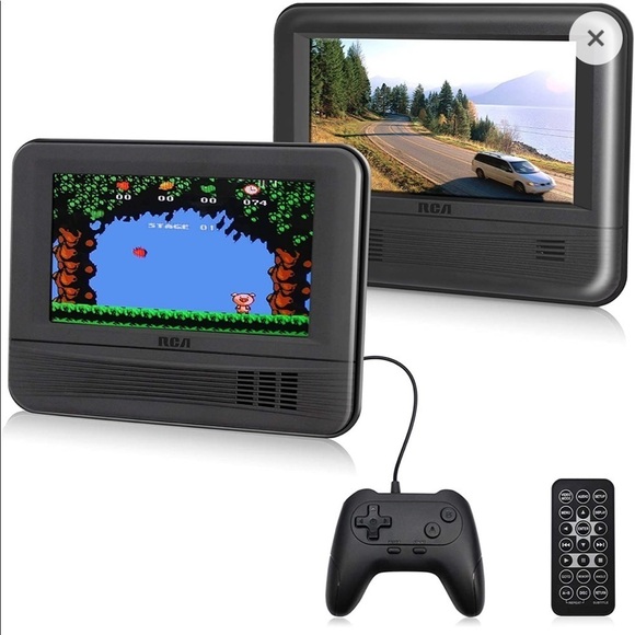 RCA Dual Screen Mobile DVD Player System & Game Pad - Set of Two 7-Inch Screens - Picture 2 of 6